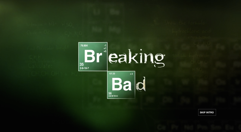 This title sequence is under 20 seconds long, and Netflix still wants to make it easy for you to skip. (Screenshot: Breaking Bad/Netflix)